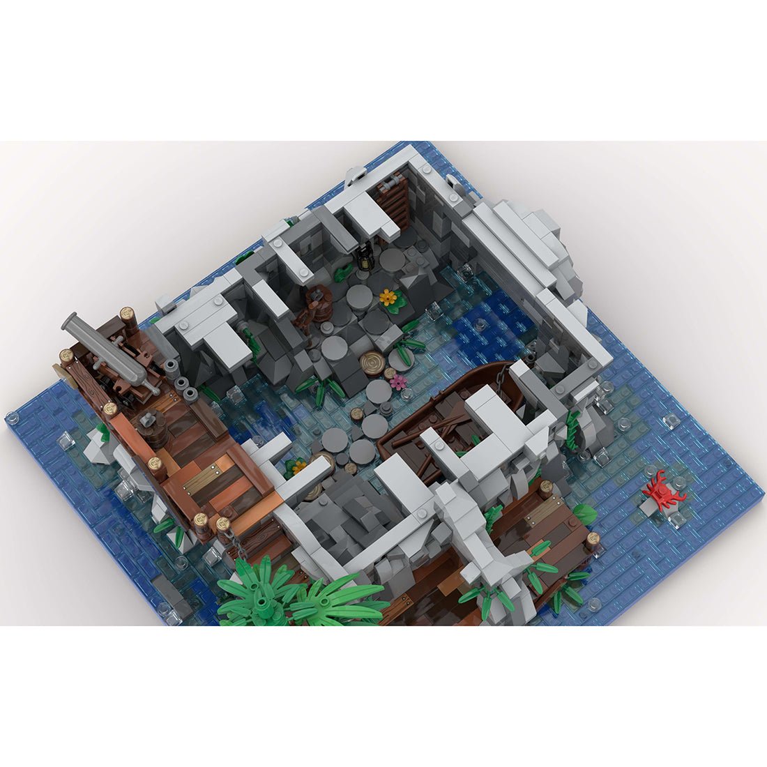 MOC - 105796 Medieval Pirate Skull Island - LesDiy