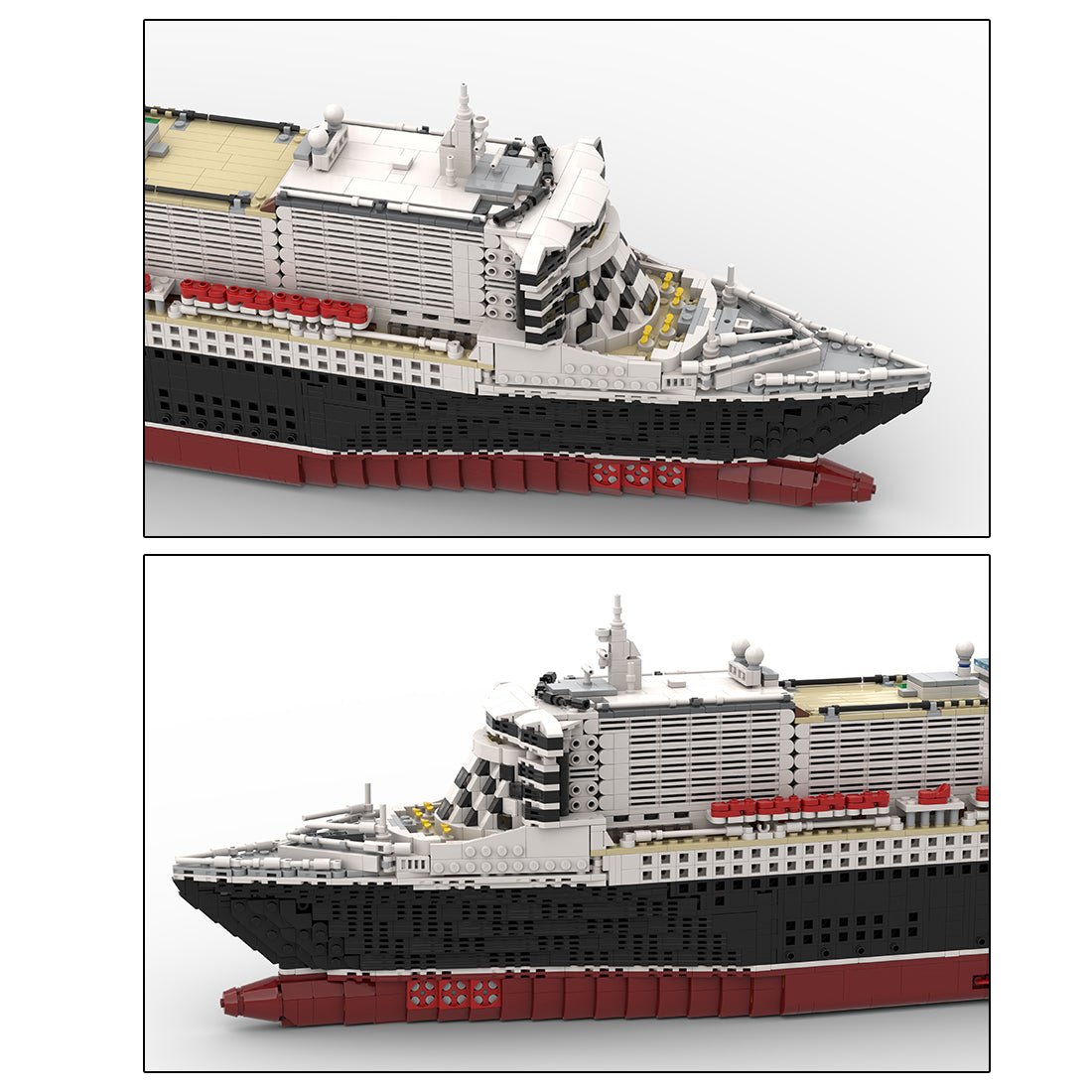 MOC - 110500 Queen Mary 2 Cruise Ship Building Blocks - LesDiy