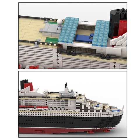 MOC - 110500 Queen Mary 2 Cruise Ship Building Blocks - LesDiy