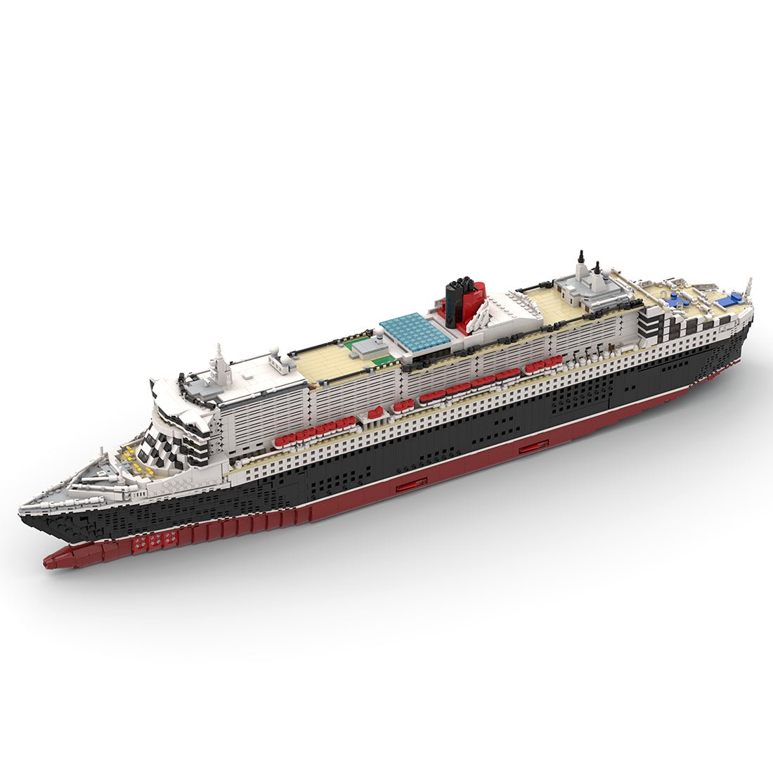 MOC - 110500 Queen Mary 2 Cruise Ship Building Blocks - LesDiy