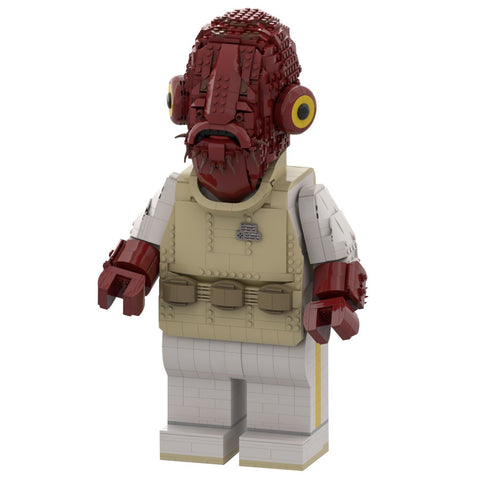 MOC - 111488 Admiral Ackbar Mega Figure(with Helmet) - LesDiy