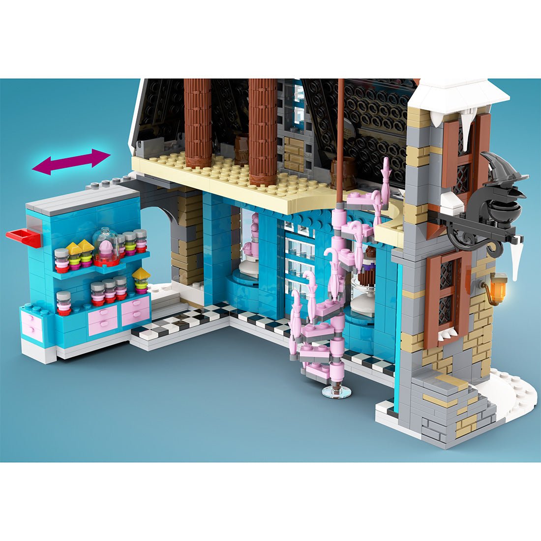 MOC - 114444 Winter Magic Candy House - LesDiy