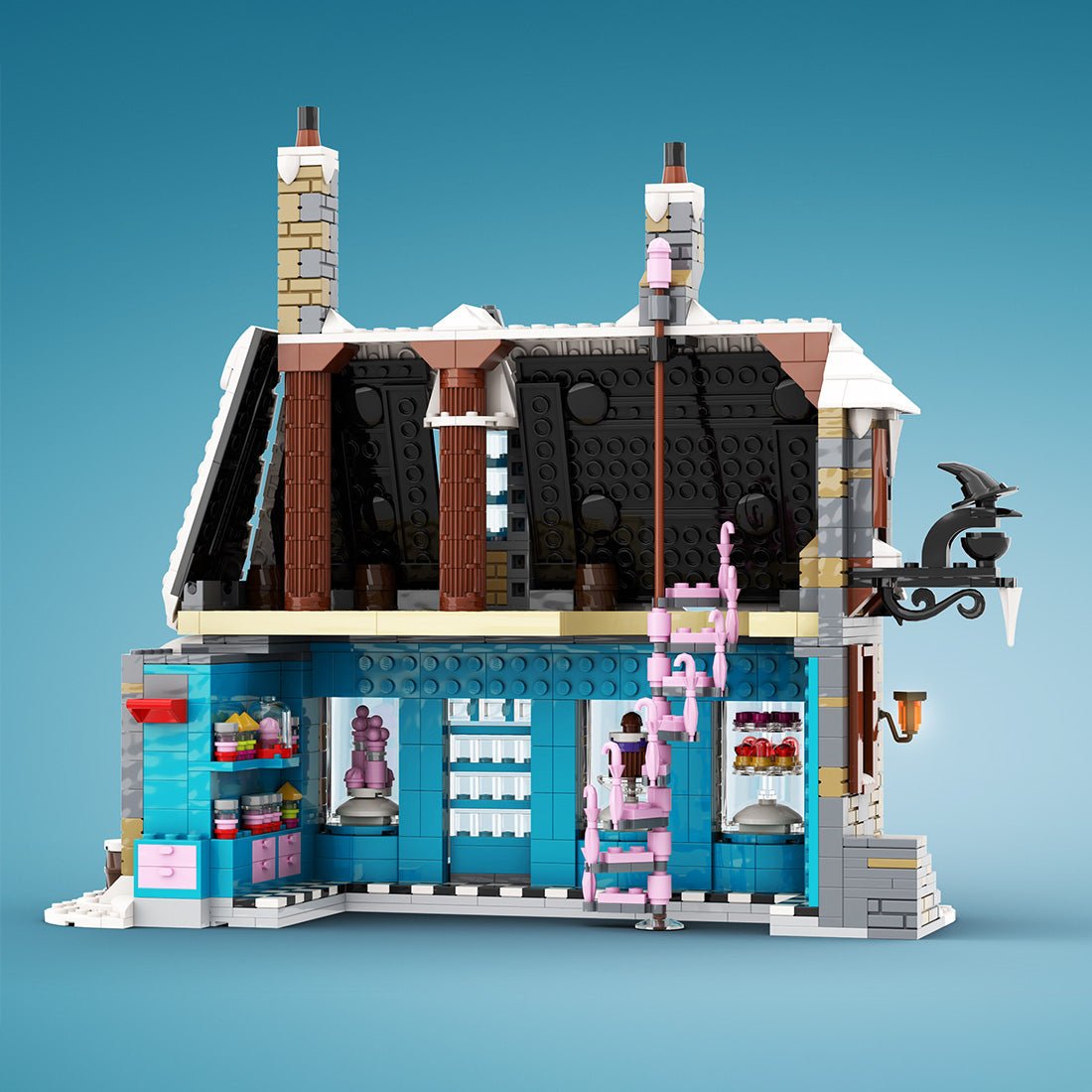 MOC - 114444 Winter Magic Candy House - LesDiy