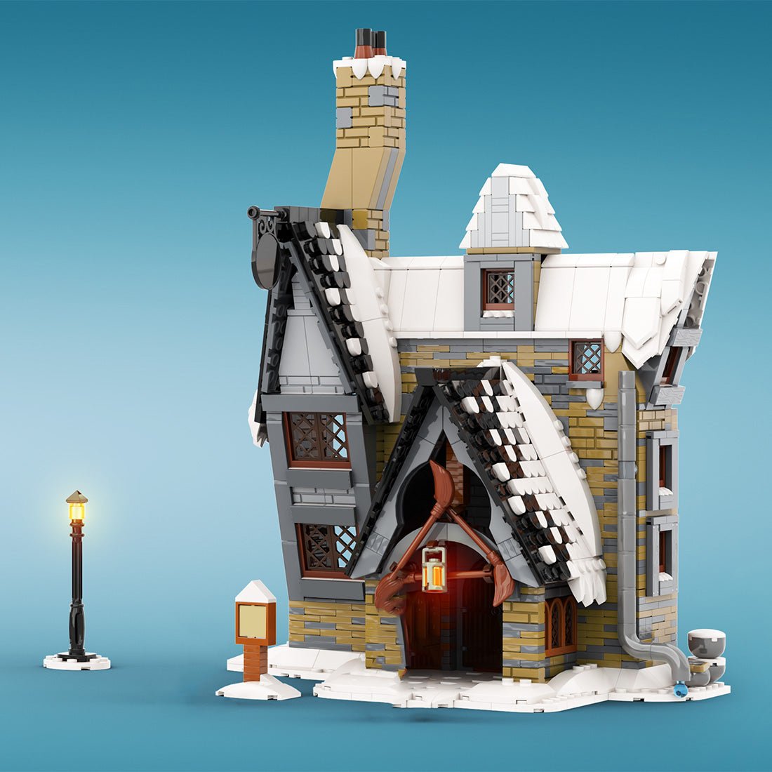 MOC - 114446 Winter Three Broomsticks Inn Building - LesDiy