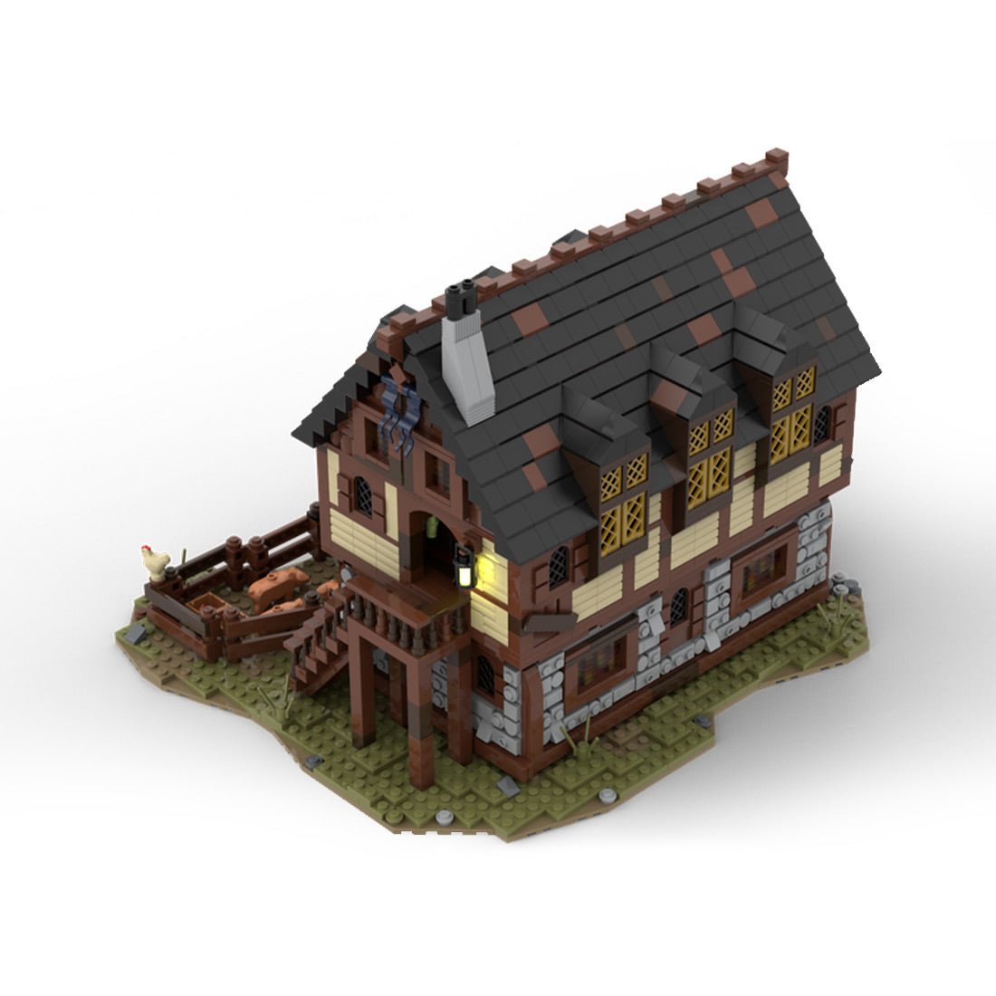 MOC - 114686 Medieval Merchant's House and Farm - LesDiy