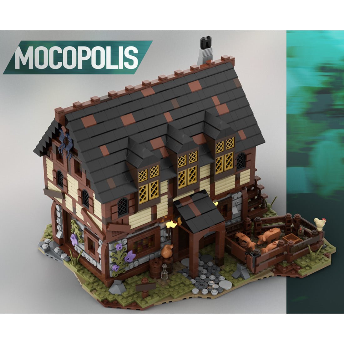 MOC - 114686 Medieval Merchant's House and Farm - LesDiy