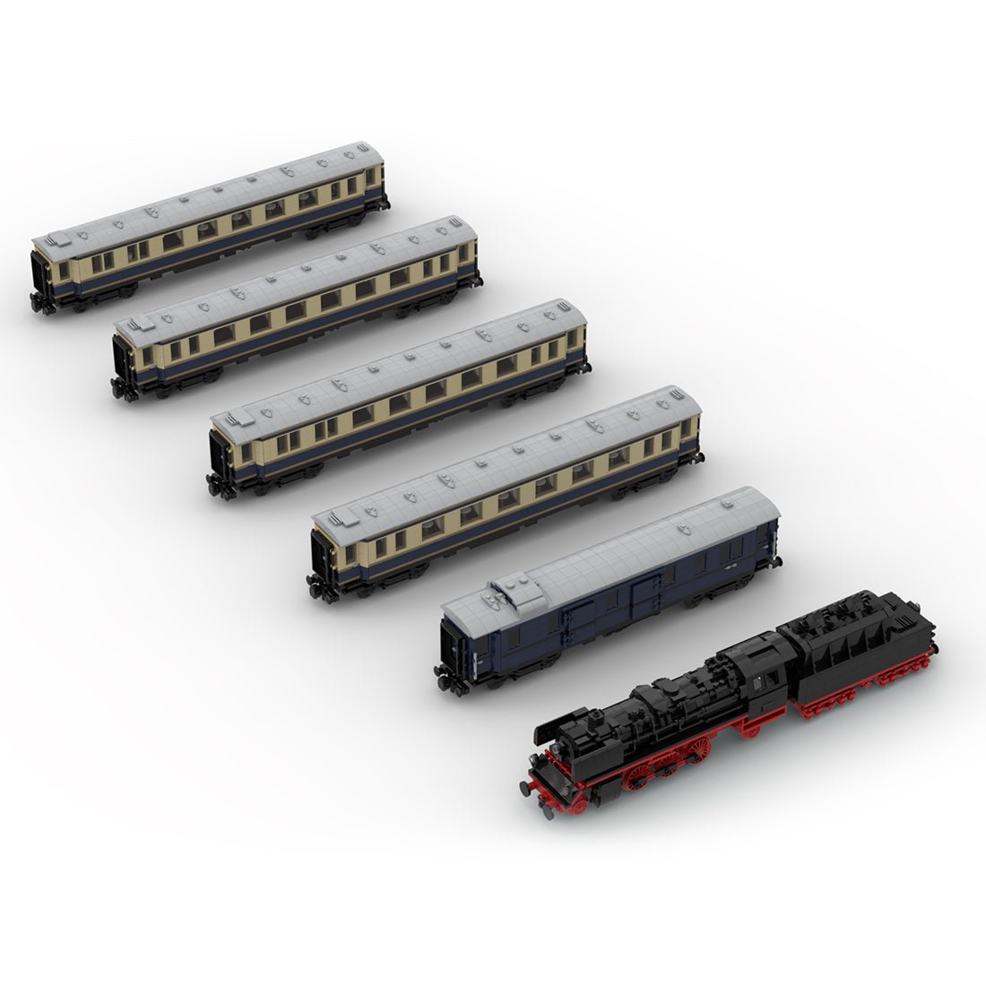 MOC - 117307 Historical Rheingold (1928) Passengertrain Train Theme Series Model - LesDiy - Locomotive