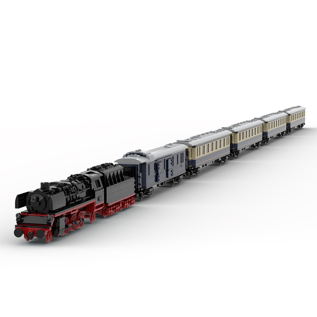 MOC - 117307 Historical Rheingold (1928) Passengertrain Train Theme Series Model - LesDiy