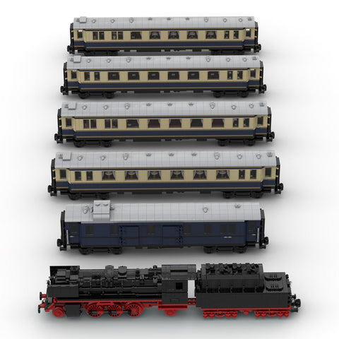 MOC - 117307 Historical Rheingold (1928) Passengertrain Train Theme Series Model - LesDiy - Locomotive