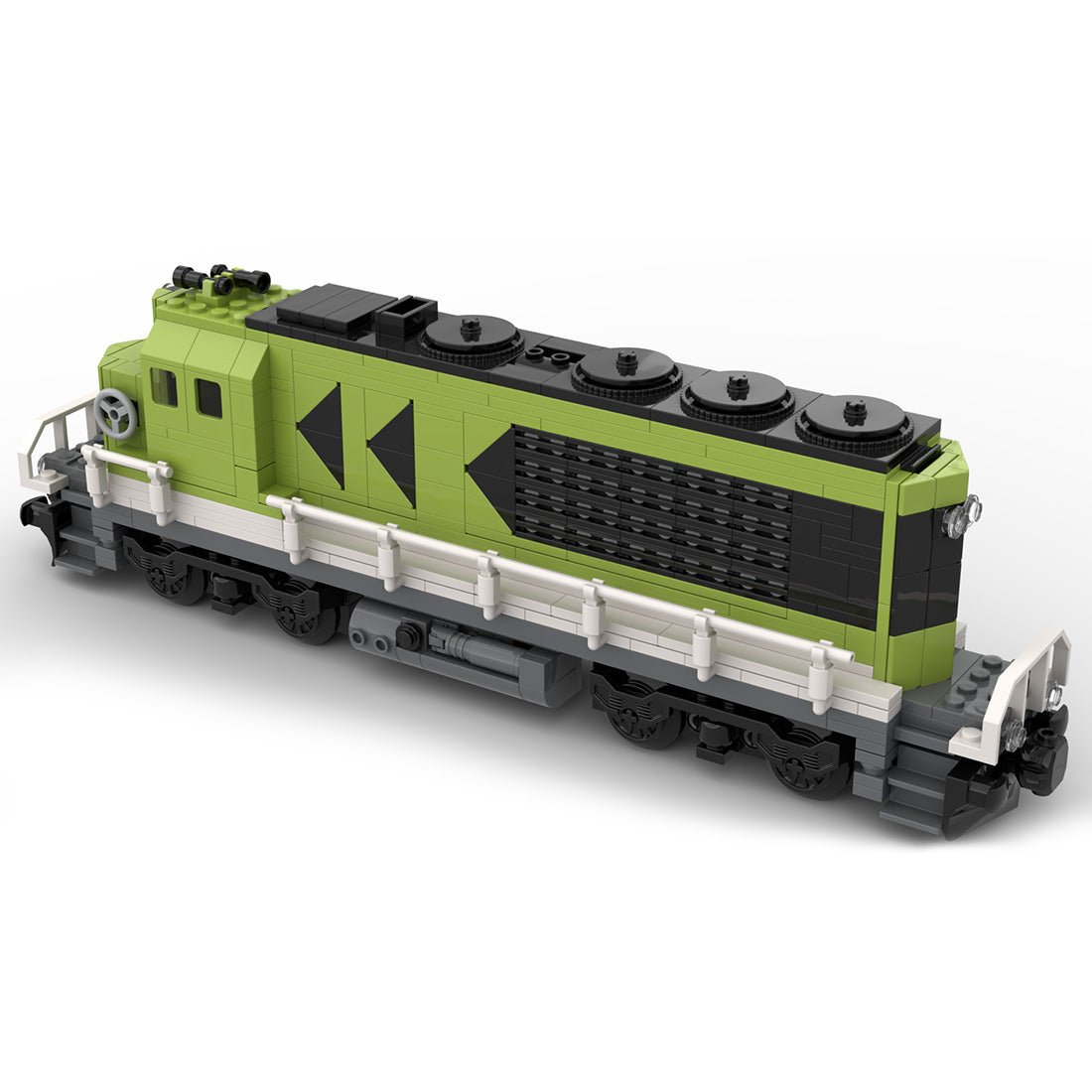 MOC - 121833 Diesel Cargo Locomotive Train Model - LesDiy