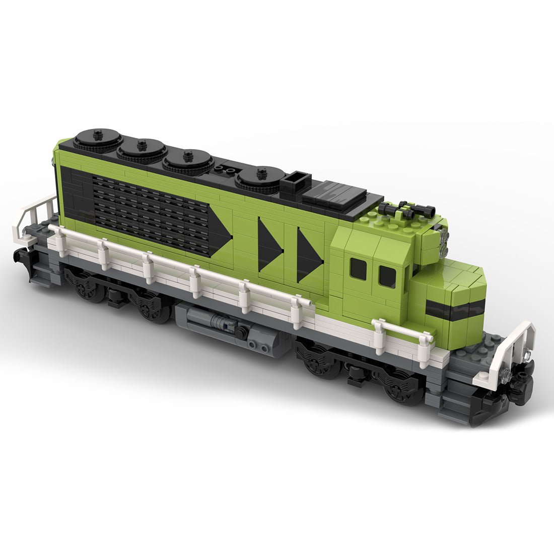 MOC - 121833 Diesel Cargo Locomotive Train Model - LesDiy