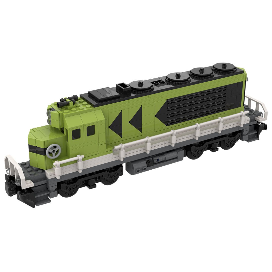 MOC - 121833 Diesel Cargo Locomotive Train Model - LesDiy