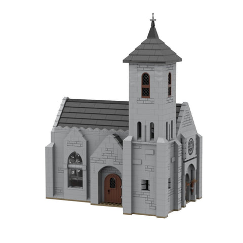 MOC - 124030 Medieval Bell Tower Church Model - LesDiy