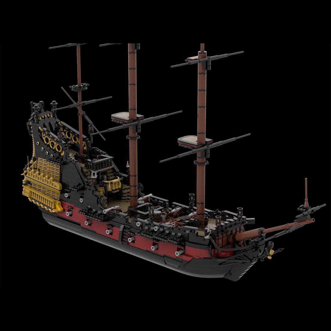 MOC - 124924 Queen Anne's Revenge Ship Model - LesDiy