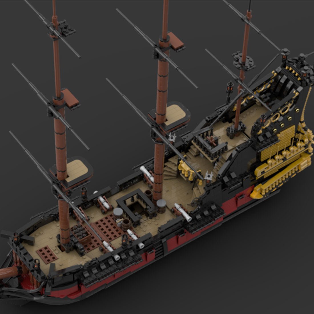 MOC - 124924 Queen Anne's Revenge Ship Model - LesDiy