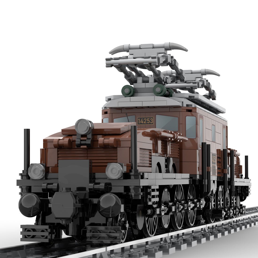 MOC - 125085 Swiss Locomotive Crocodile - Brown - LesDiy