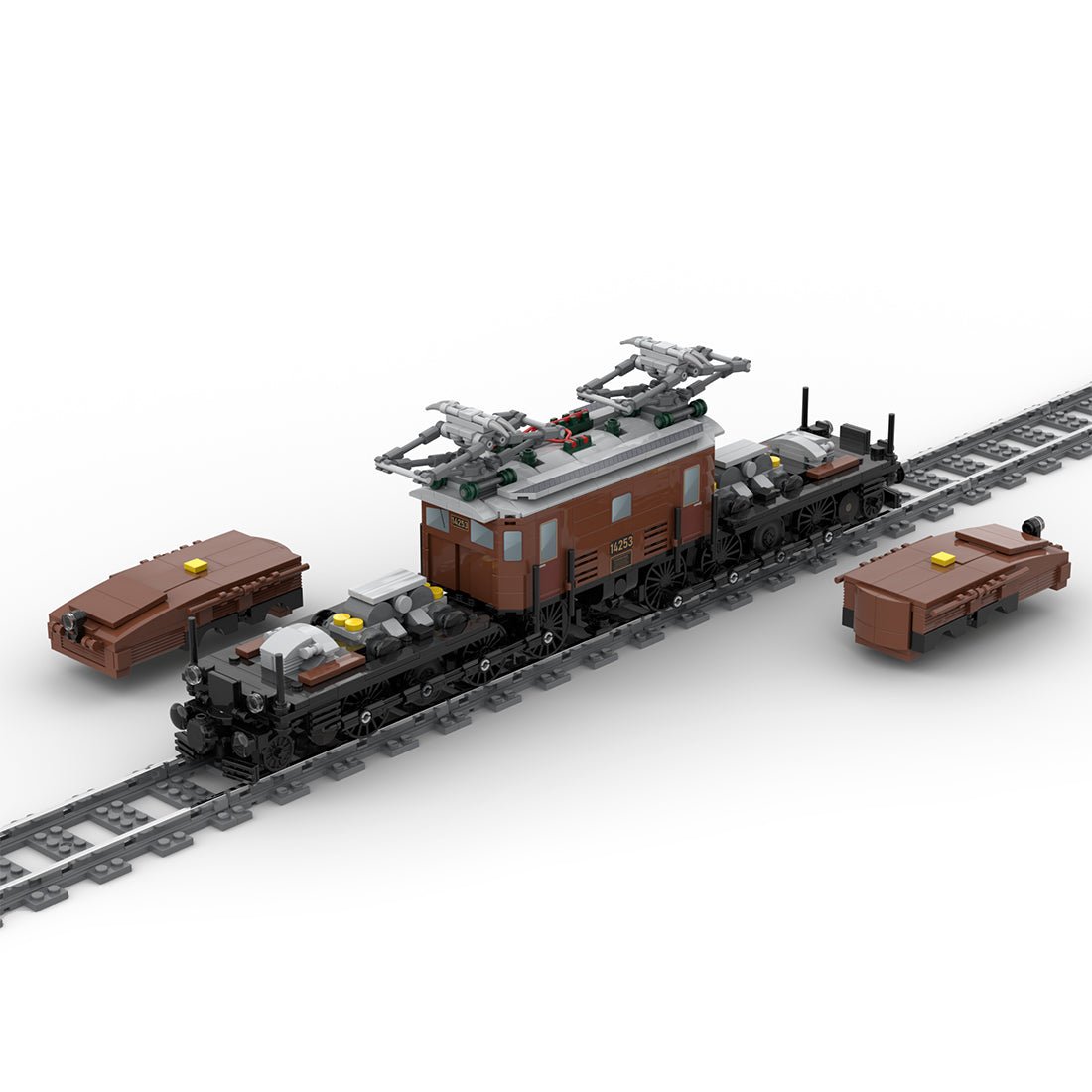 MOC - 125085 Swiss Locomotive Crocodile - Brown - LesDiy