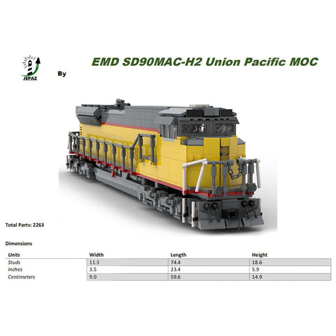 MOC - 125311 EMD SD90MAC - H2 Union Pacific Train Model - LesDiy