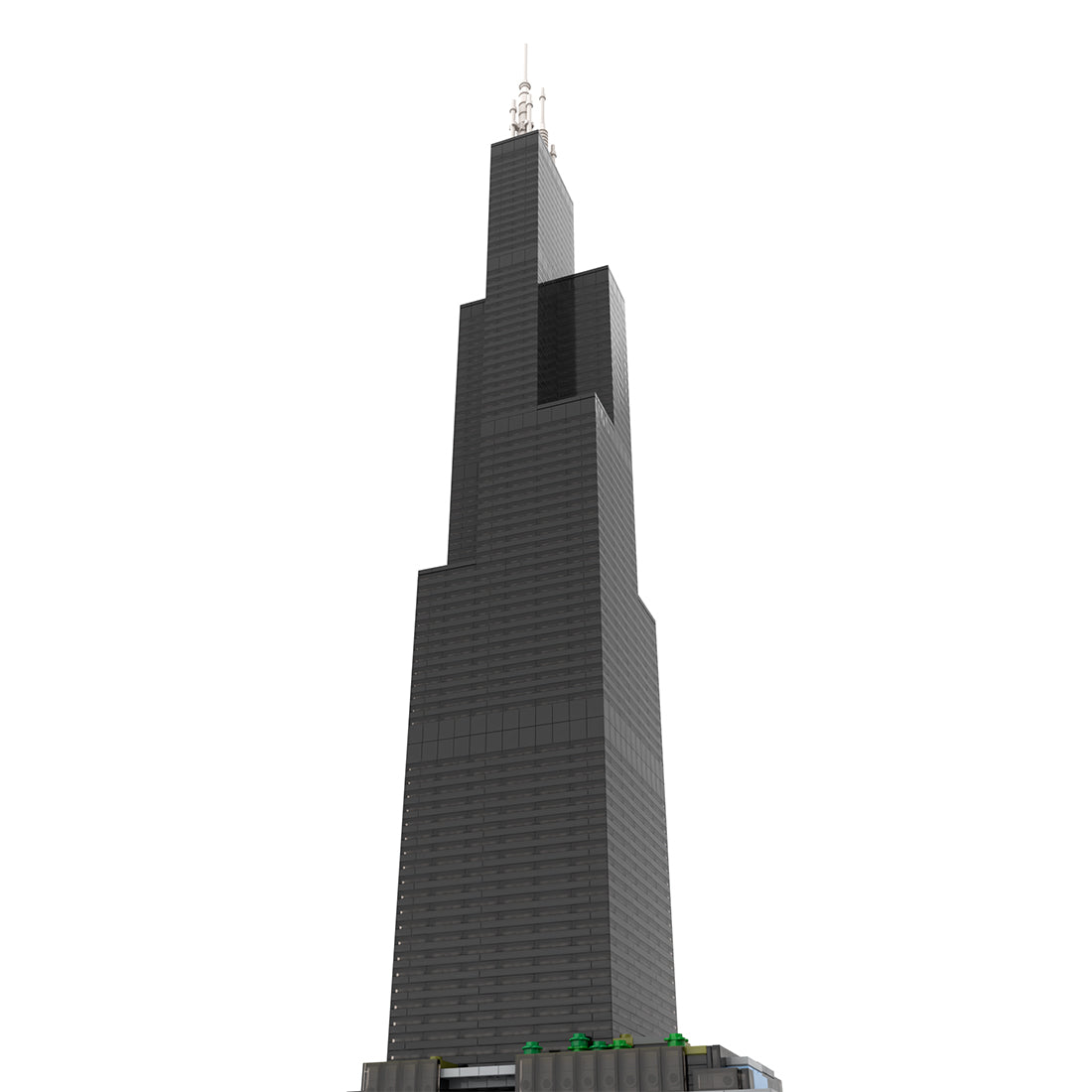 MOC - 127024 Willis Tower (Sears Tower) 1:800 Scale - LesDiy