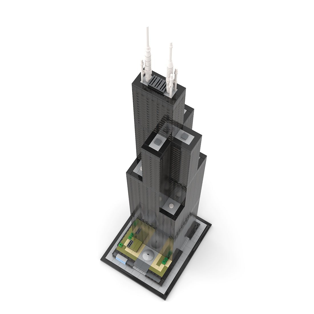 MOC - 127024 Willis Tower (Sears Tower) 1:800 Scale - LesDiy