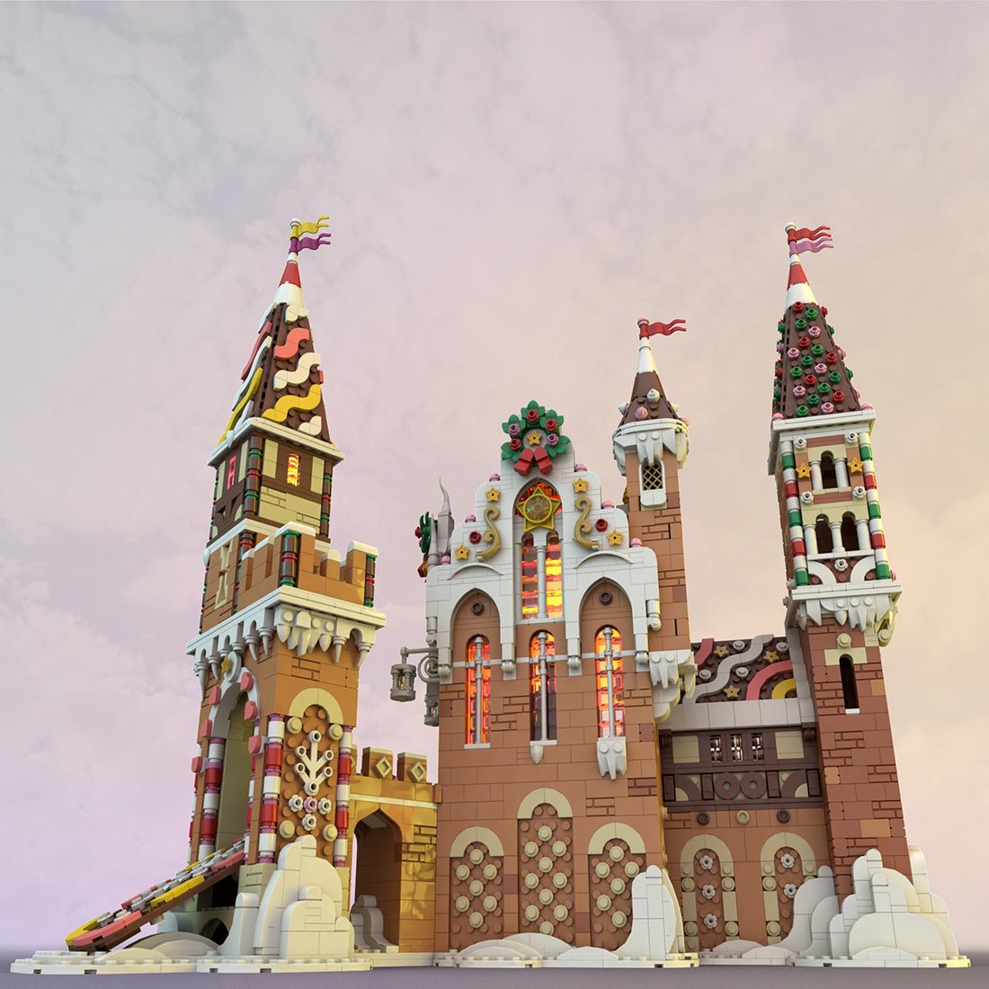 MOC - 130576 Medieval Winter Castle Model - LesDiy