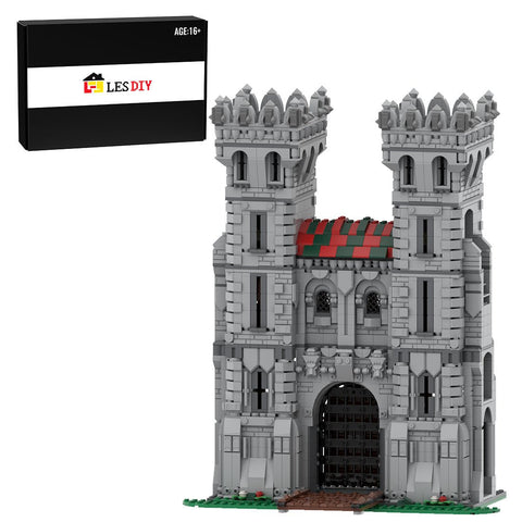 MOC - 130978 Medieval Red Castle Gate - LesDiy - 