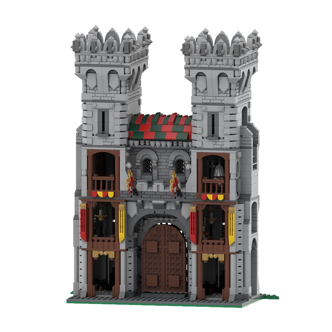 MOC - 130978 Medieval Red Castle Gate - LesDiy