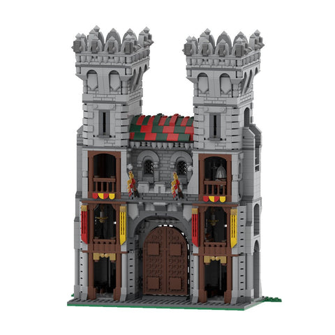 MOC - 130978 Medieval Red Castle Gate - LesDiy