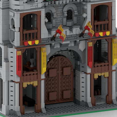 MOC - 130978 Medieval Red Castle Gate - LesDiy