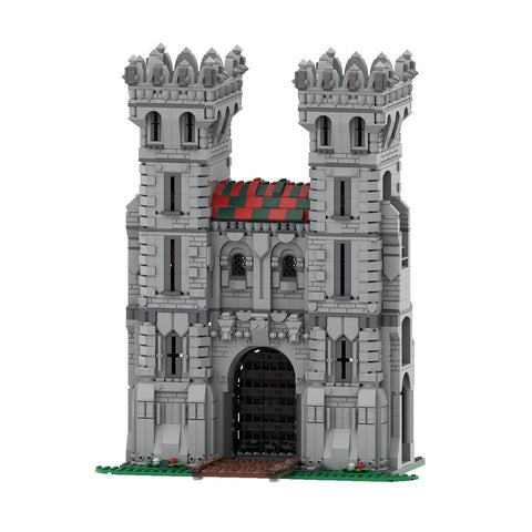 MOC - 130978 Medieval Red Castle Gate - LesDiy - 