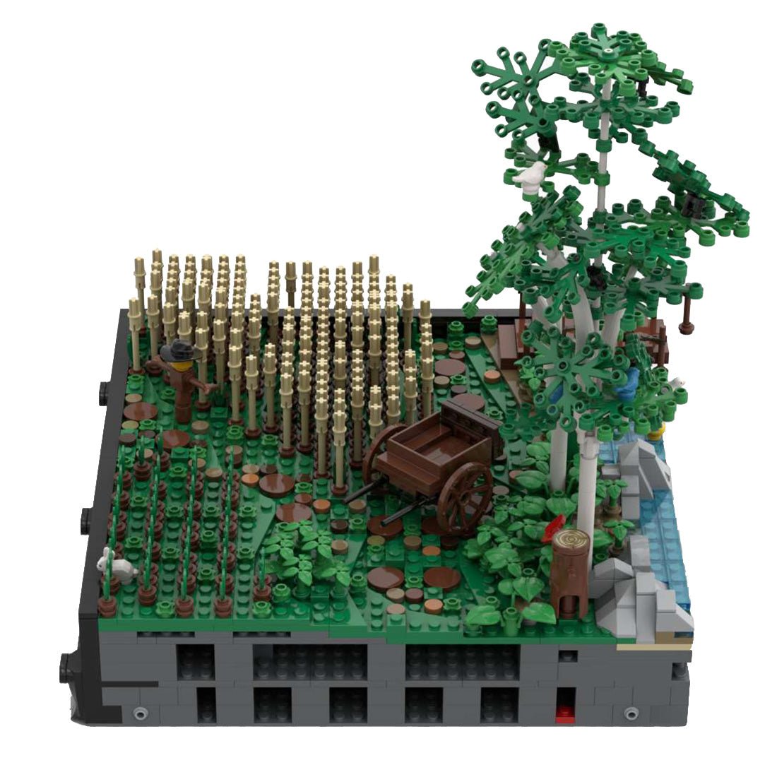 MOC - 131114 A4 - Landscape with fields and trees - LesDiy