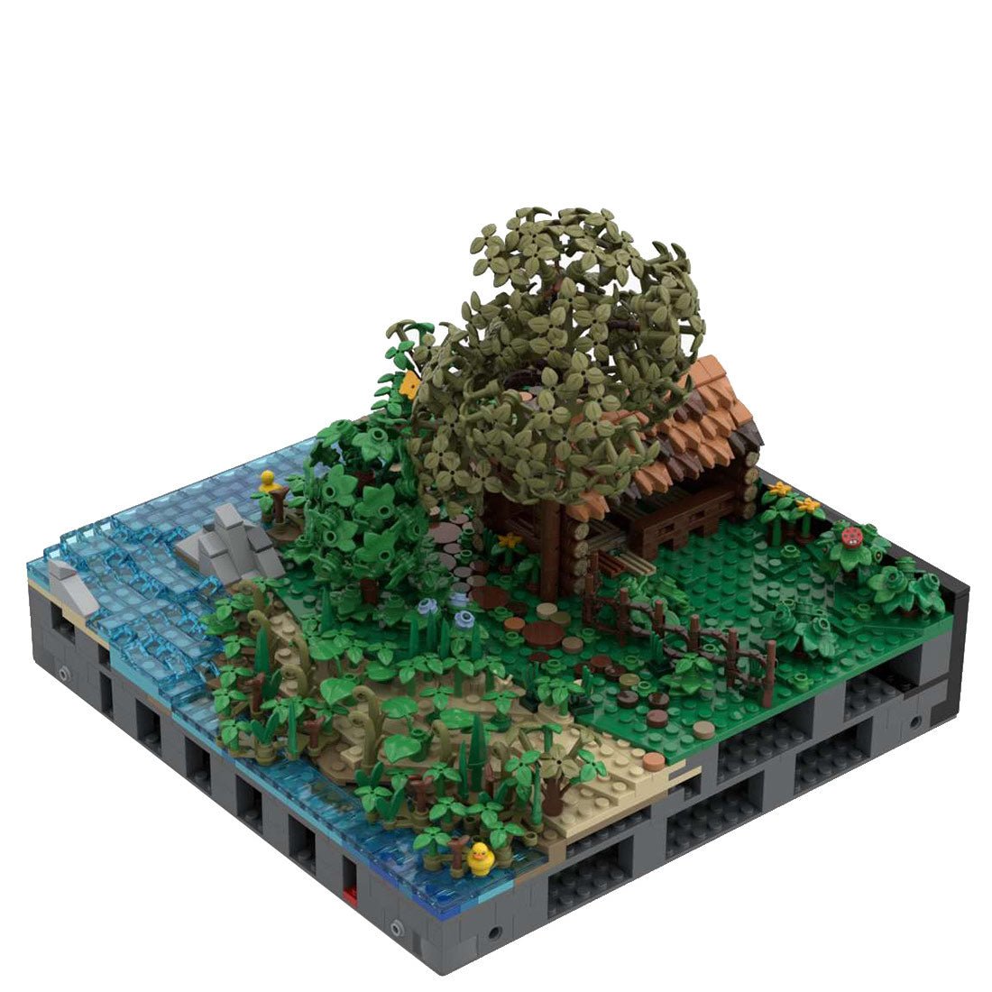 MOC - 131118 A3 - Landscape with Trees & Sheep - LesDiy