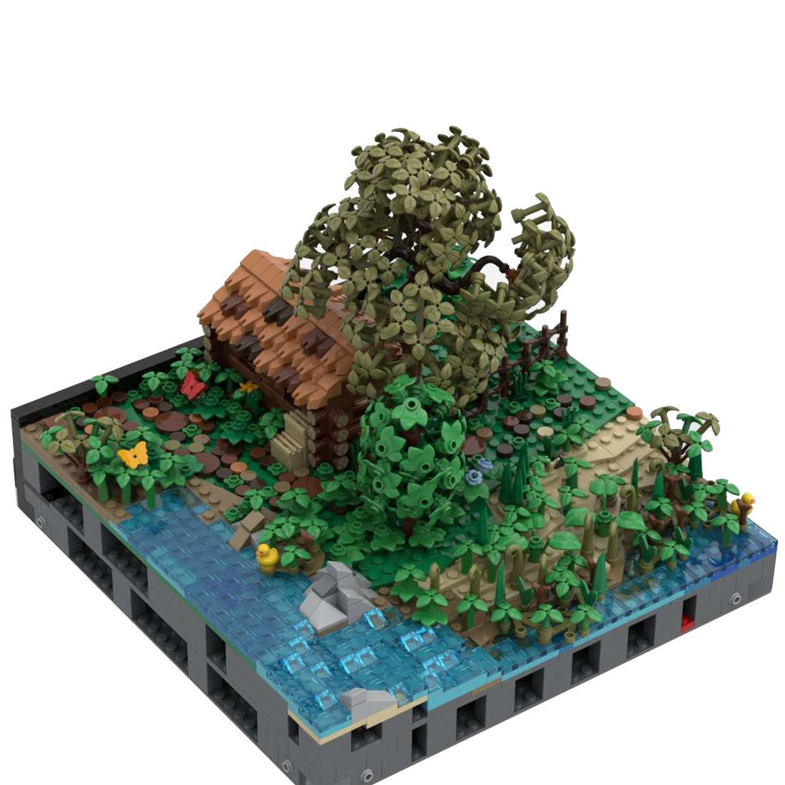 MOC - 131118 A3 - Landscape with Trees & Sheep - LesDiy