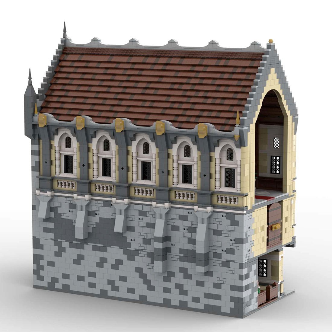 MOC - 131268 H23 Main Palace with servants quarters, kitchen, royal apartment and throne room - LesDiy