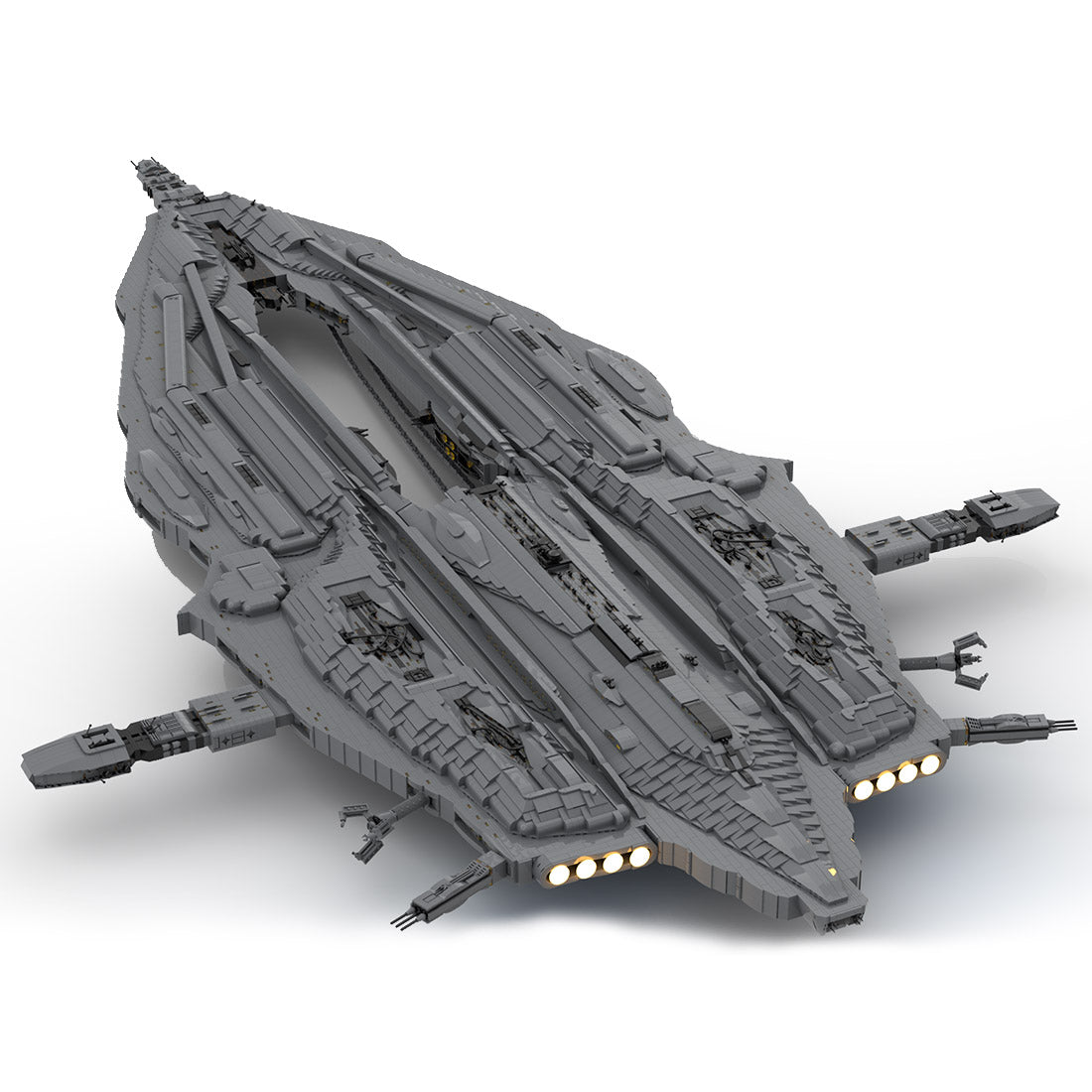 MOC - 131785 Wraith - HiveShip Spaceship Model - LesDiy