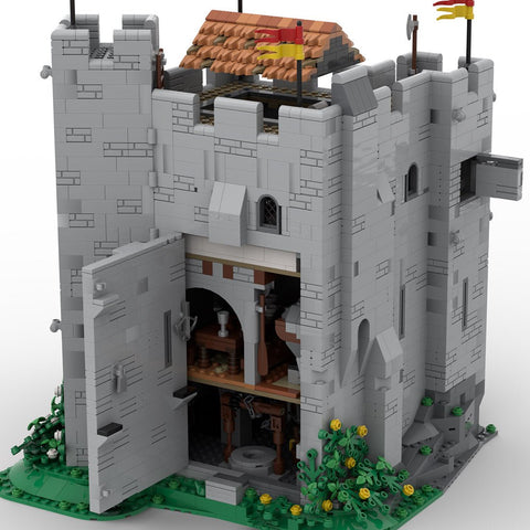 MOC - 133150 Medieval Street Scene Norman Castle - LesDiy