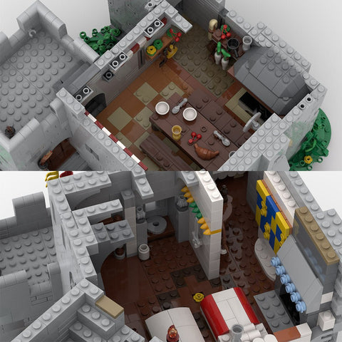 MOC - 133150 Medieval Street Scene Norman Castle - LesDiy