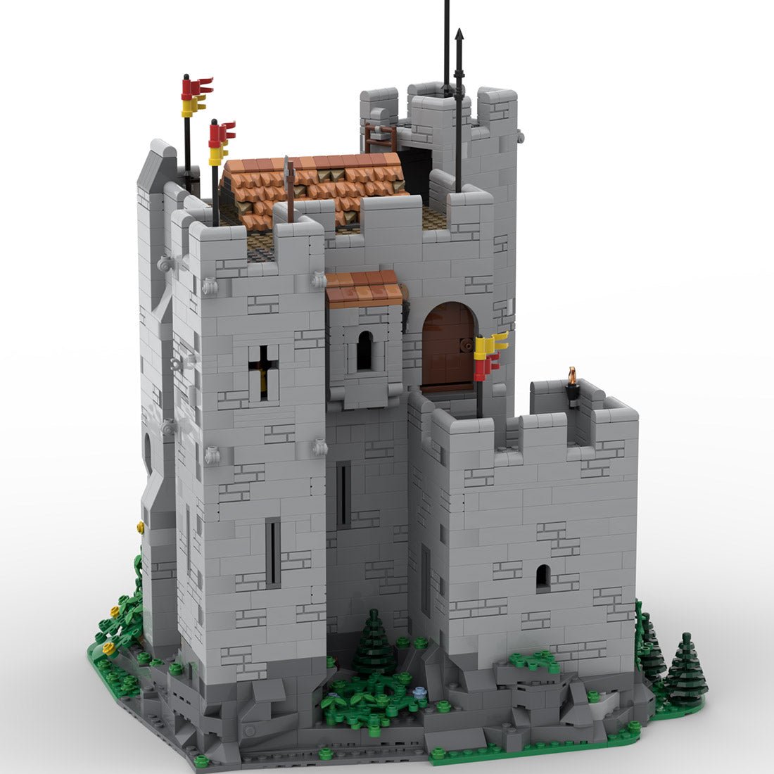 MOC - 133150 Medieval Street Scene Norman Castle - LesDiy