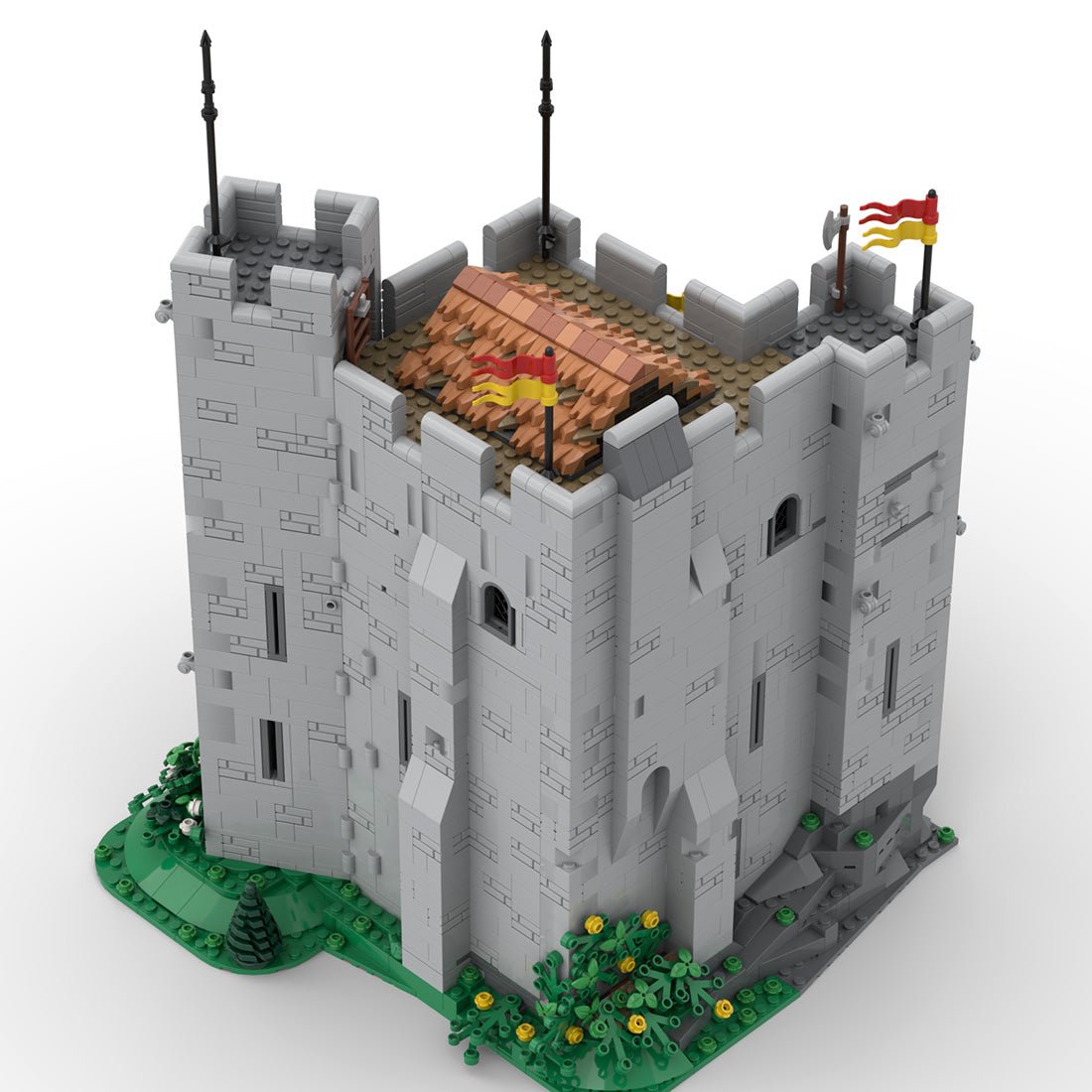 MOC - 133150 Medieval Street Scene Norman Castle - LesDiy