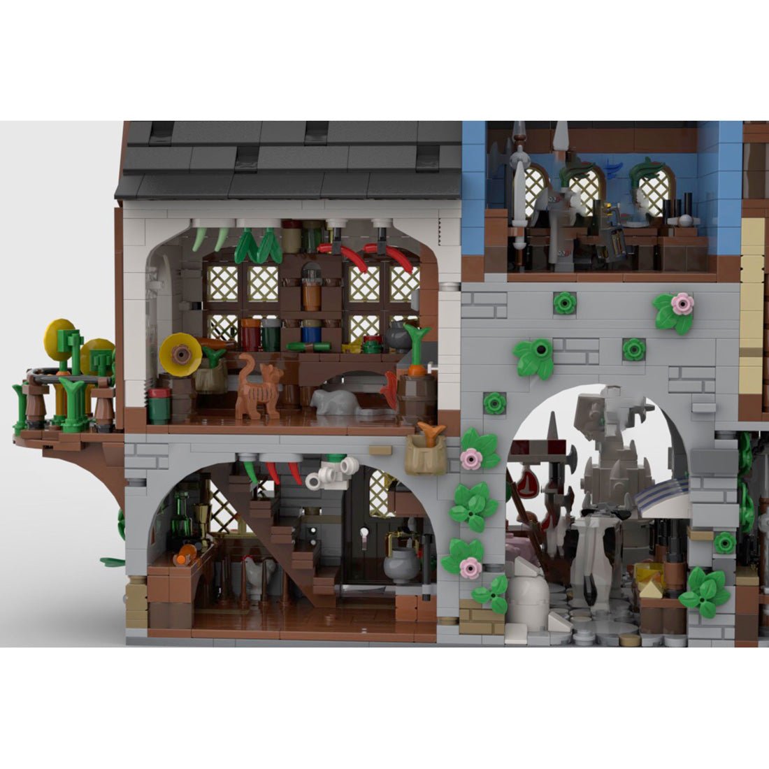 MOC - 134085 Medieval Town Centre Model - LesDiy