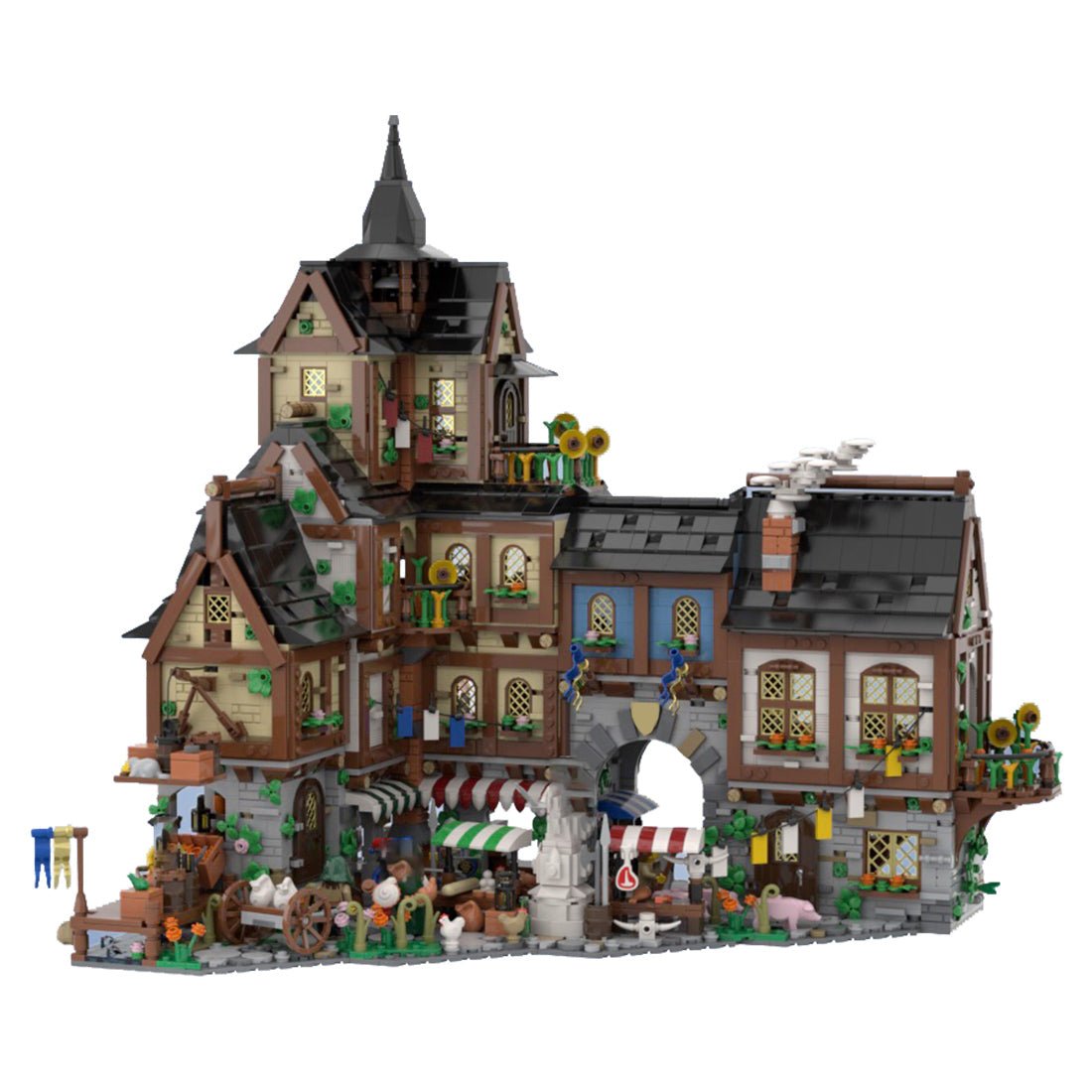 MOC - 134085 Medieval Town Centre Model - LesDiy