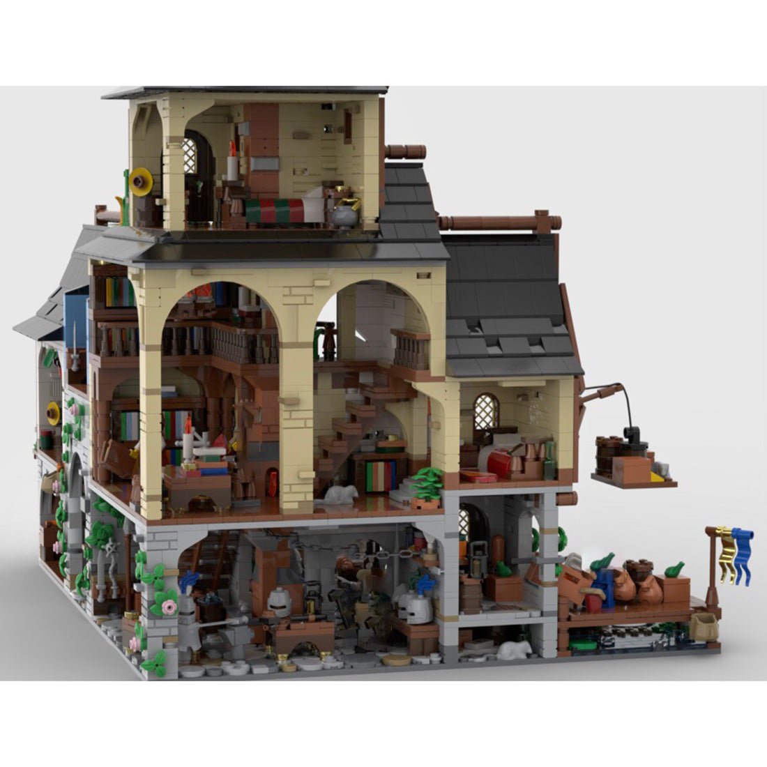 MOC - 134085 Medieval Town Centre Model - LesDiy