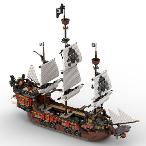 MOC - 134441 Medieval Pirate Warship Model - LesDiy