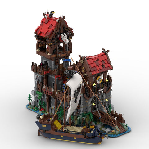 MOC - 136695 Wolfpack Tower & Medieval Ship - LesDiy - 