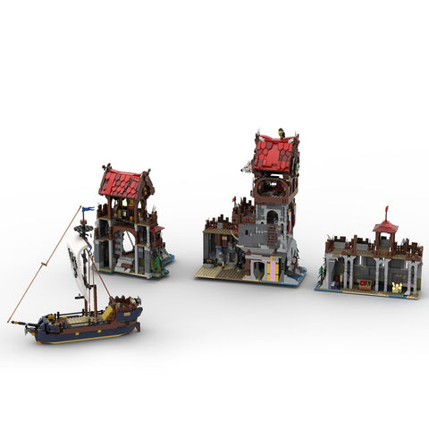 MOC - 136695 Wolfpack Tower & Medieval Ship - LesDiy