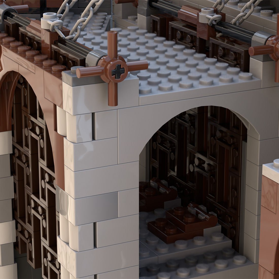 MOC - 138840 Falcons Barbican Gatehouse Medieval Castle - LesDiy