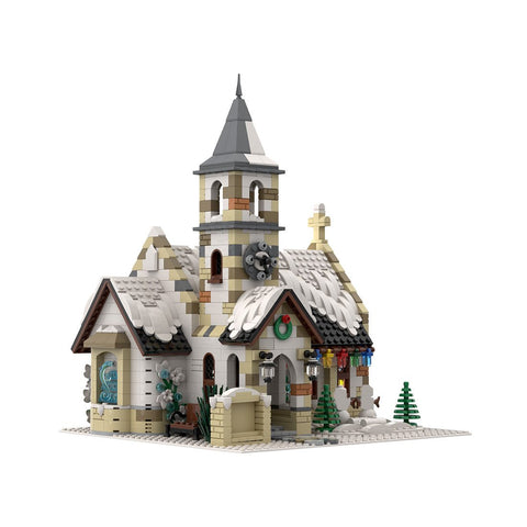 MOC - 147549 Winter Country Church - LesDiy