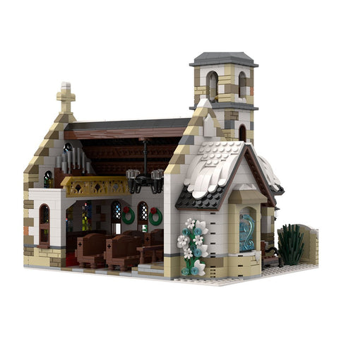 MOC - 147549 Winter Country Church - LesDiy