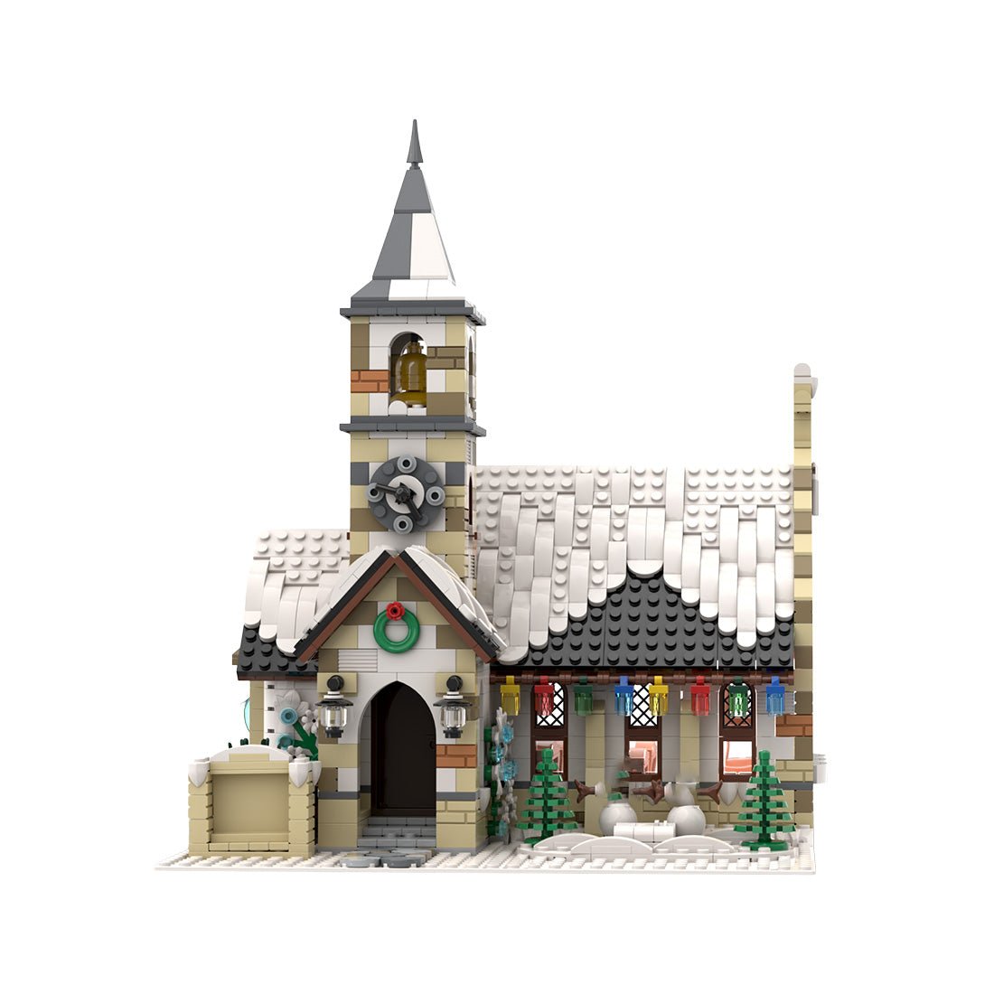 MOC - 147549 Winter Country Church - LesDiy