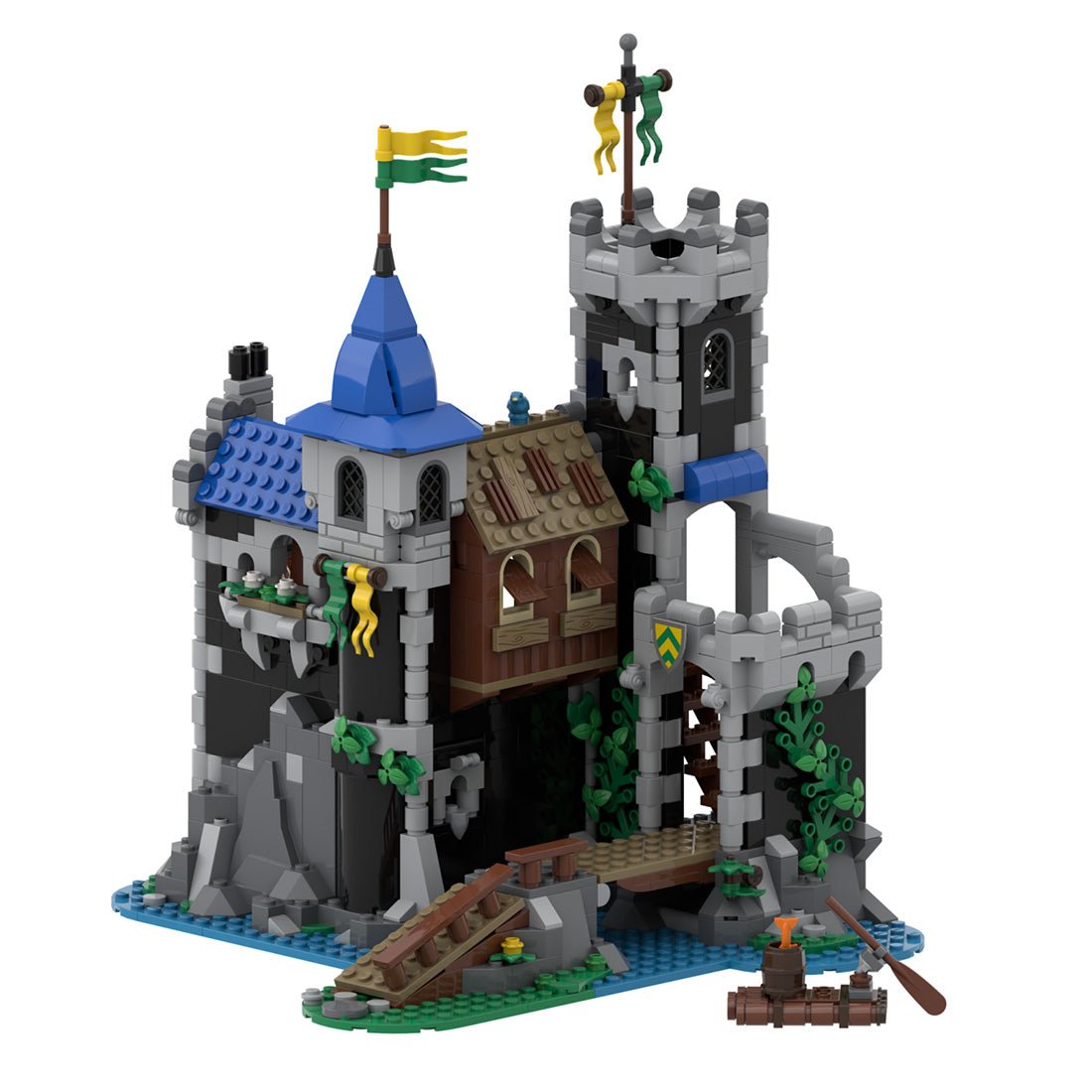 MOC - 148389 Medieval Lakeside County Fortress - LesDiy